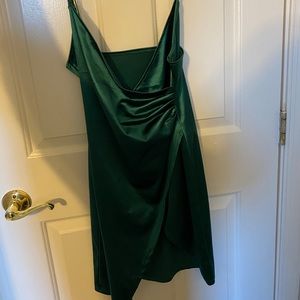 Zaful green satin dress